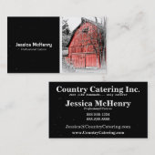 Carte De Visite Vieille grange rouge (Devant / Derrière)