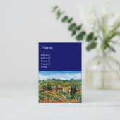 CARTE DE VISITE VIEILLE MAISON D'ARBUSTES DE TUSCANE (Debout devant)