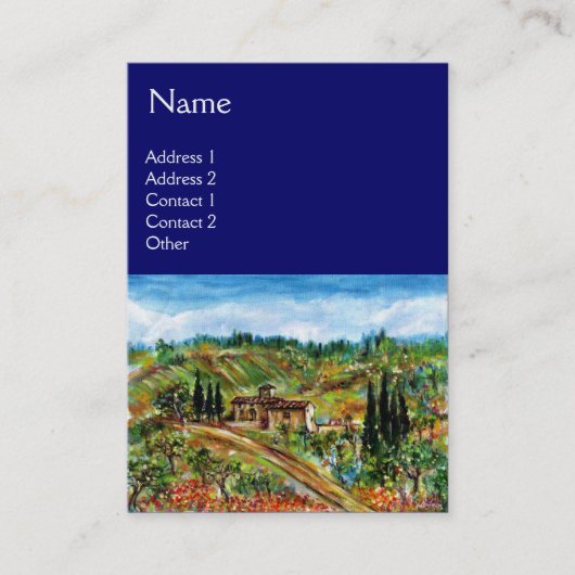 CARTE DE VISITE VIEILLE MAISON D'ARBUSTES DE TUSCANE (Devant)