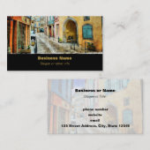 Carte De Visite Vieille Rue pavée (Devant / Derrière)