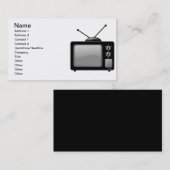 Carte De Visite Vieille télévision vintage (Devant / Derrière)