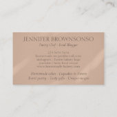 Carte De Visite Viennoiserie beige Brown pâtisserie chef (Dos)