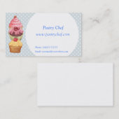 Carte De Visite Viennoiseries de gâteaux de cupcake (Devant / Derrière)