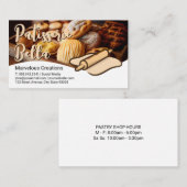 Carte De Visite Viennoiseries | Épingle à rouler et Ca d'affaires  (Devant / Derrière)