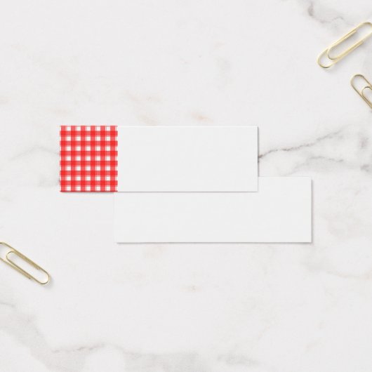 Carte de visite vierge à bande blanche rouge (Bureau)