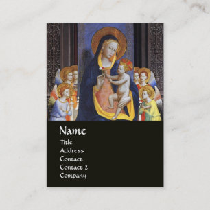 Carte De Visite VIERGE AVEC ENFANT ET SAINTES, noir