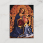 Carte De Visite VIERGE AVEC ENFANT ET SAINTS, bleu (Dos)