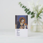 Carte De Visite VIERGE AVEC ENFANT ET SAINTS Bleu Blanc (Debout devant)