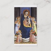 Carte De Visite VIERGE AVEC ENFANT ET SAINTS Bleu Blanc (Dos)