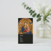Carte De Visite VIERGE AVEC ENFANT ET SAINTS, bleu noir (Debout devant)