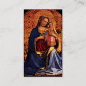 Carte De Visite VIERGE AVEC ENFANT ET SAINTS, Papier noir (Dos)