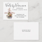 Carte De Visite Vierge catholique Marie Jésus traverse la religion (Devant / Derrière)