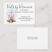 Carte De Visite Vierge catholique traditionnelle Marie Roses relig (Devant / Derrière)