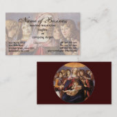 Carte De Visite Vierge et enfant aux anges par Sandro Botticelli (Devant / Derrière)