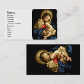 Carte De Visite Vierge et Enfant Jésus - Sassoferrato (Devant / Derrière)