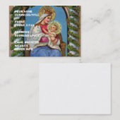 Carte De Visite Vierge Marie et bébé Jésus (Devant / Derrière)