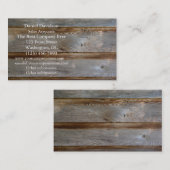 Carte De Visite Vieux bois de porte de grange (Devant / Derrière)