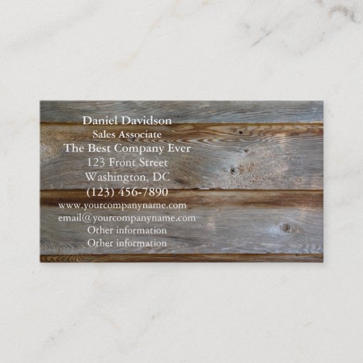 Carte De Visite Vieux bois de porte de grange (Devant)