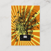 Carte De Visite Vieux BoomBox Shock-Musical Notes Tournes (Dos)