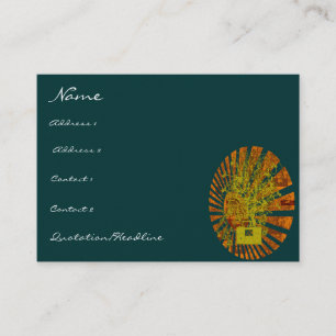 Carte De Visite Vieux BoomBox Shock-Musical Notes Tournes