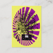 Carte De Visite Vieux BoomBox Shock-Musical Notes Tournes (Dos)