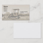 Carte De Visite vieux bulldozer (Devant / Derrière)