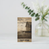 Carte De Visite vieux cabine primitif de ferme de grange de pays (Debout devant)