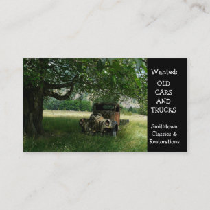 Carte De Visite Vieux camion sous l'automobile vintage d'arbre