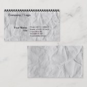 Carte De Visite vieux carnet de papier avec la spirale (Devant / Derrière)