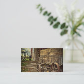 Carte De Visite Vieux chariot amish (Debout devant)