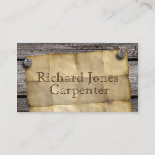 Carte De Visite Vieux charpentier de ~ d'affiche Recherchée,