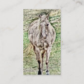 Carte De Visite Vieux Cheval Cracké Peinture (Dos)