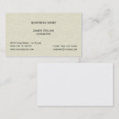 Carte De Visite Vieux conseiller blanc texturisé simple classique (Devant / Derrière)