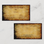 Carte De Visite Vieux ~ de parchemin (Devant / Derrière)