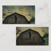 Carte De Visite Vieux Grange Silo Et Oiseau (Devant / Derrière)