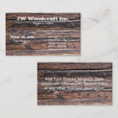 Carte De Visite Vieux Grunge Bois Texture Charpentier Bois (Devant / Derrière)