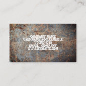 Carte De Visite Vieux métal rouillé (Dos)