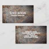 Carte De Visite Vieux métal rouillé (Devant / Derrière)