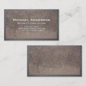 Carte De Visite Vieux métal rouillé et acier (Devant / Derrière)