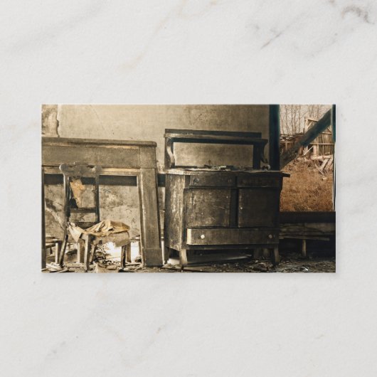 Carte De Visite Vieux meubles antiques abandonnés (Devant)