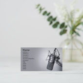 Carte De Visite vieux microphone de studio (Debout devant)