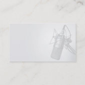 Carte De Visite vieux microphone de studio (Dos)