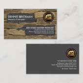 Carte De Visite Vieux mur de briques Nouvelle construction de revê (Devant / Derrière)