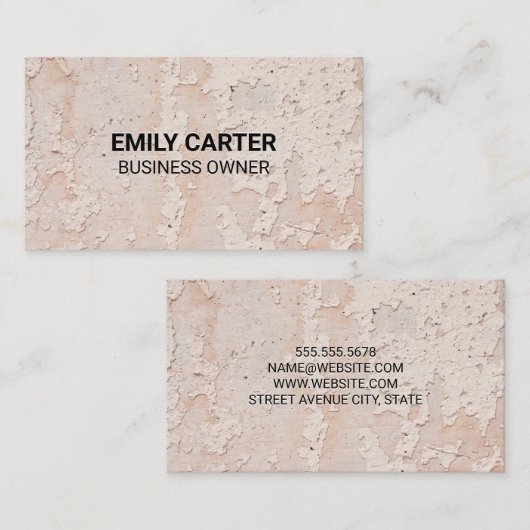 Carte De Visite Vieux mur texturé (Devant / Derrière)