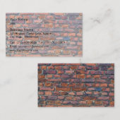 Carte De Visite Vieux Mur Texture De Briques (Devant / Derrière)