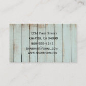 Carte De Visite Vieux panneau vert rustique (Dos)