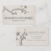 Carte De Visite vieux papier froissé par cru (Devant / Derrière)