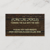 Carte De Visite Vieux regard du bois de pays rustique (Dos)