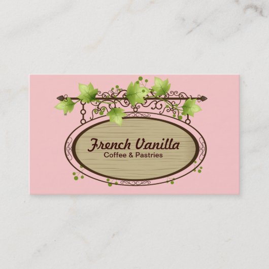 Carte De Visite Vieux signe en bois (Devant)