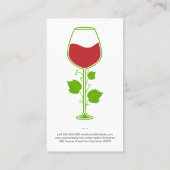 Carte De Visite Vigne rouge (Dos)